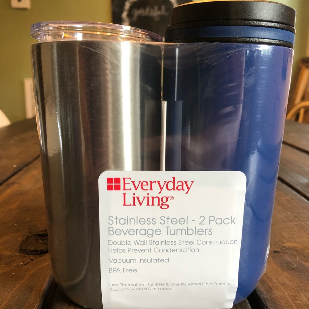 Stainless steel – 2 Pack beverage tumblers